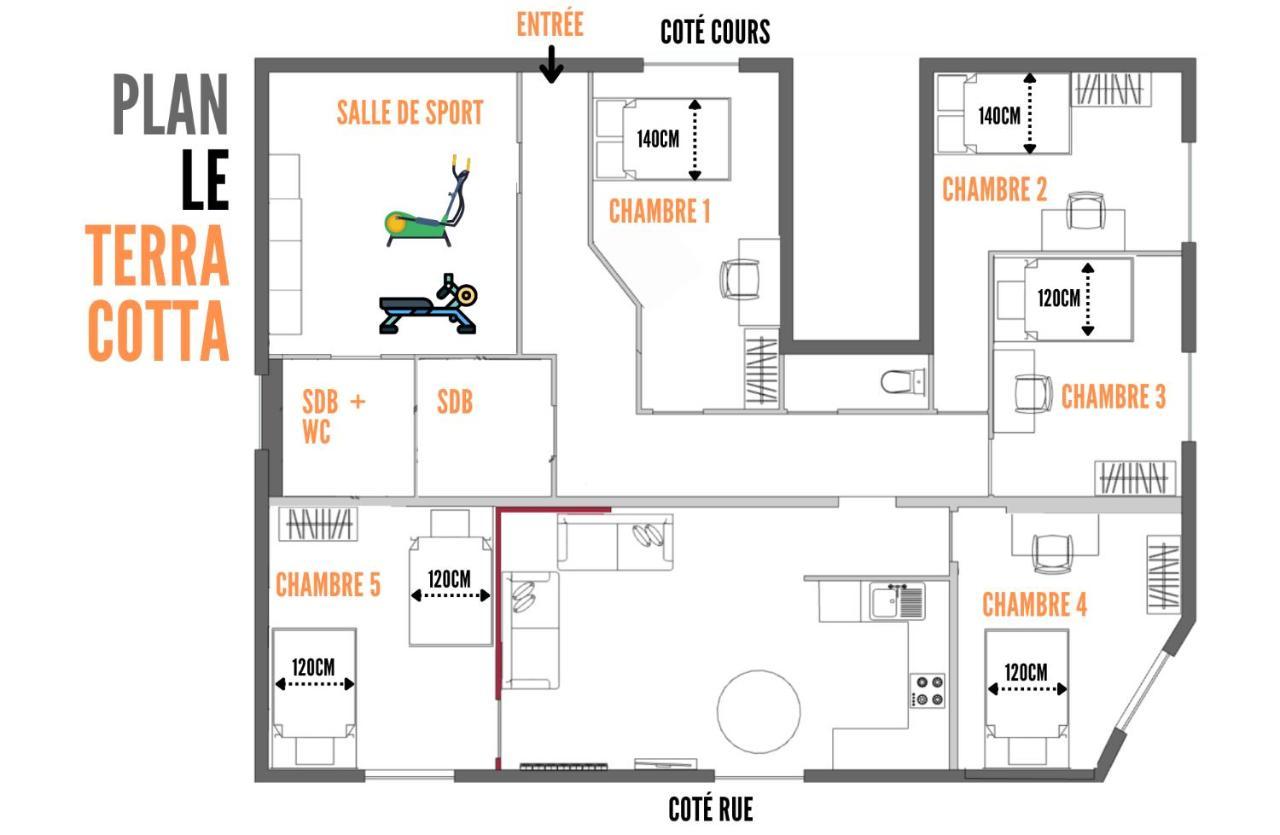 Le Terracotta Ideal Groupe Salle De Sport Parking Gratuit Troyes Kültér fotó